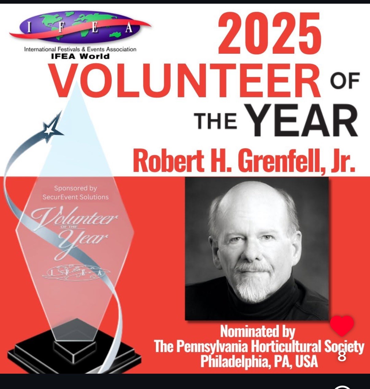 Grenfell Honored as Volunteer of the Year